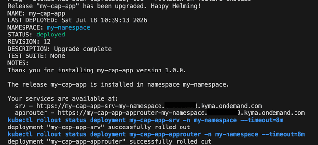Approuter deployment complete